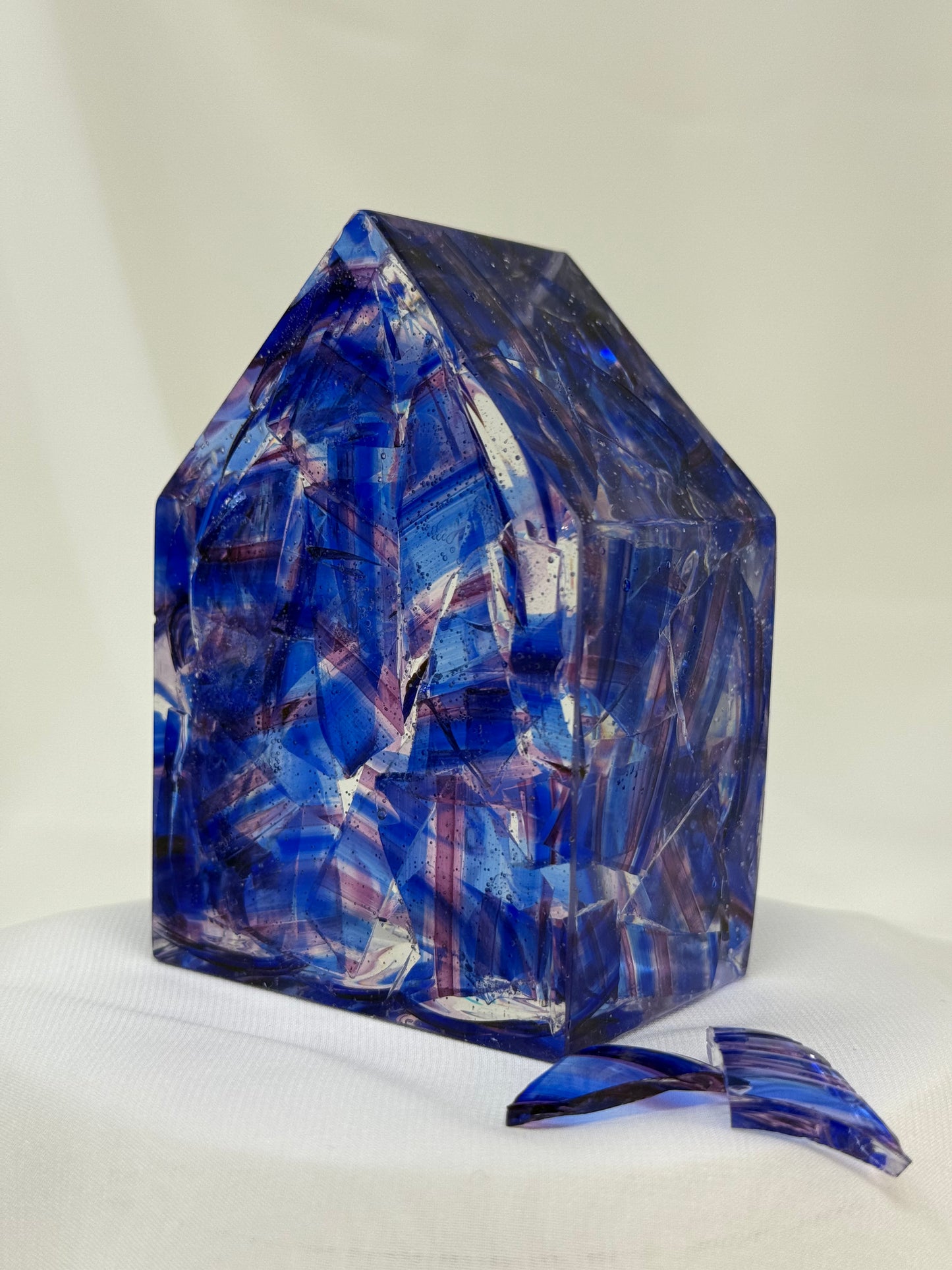 Bayit - Home - Resin sculpture made with your Chuppah glass shards