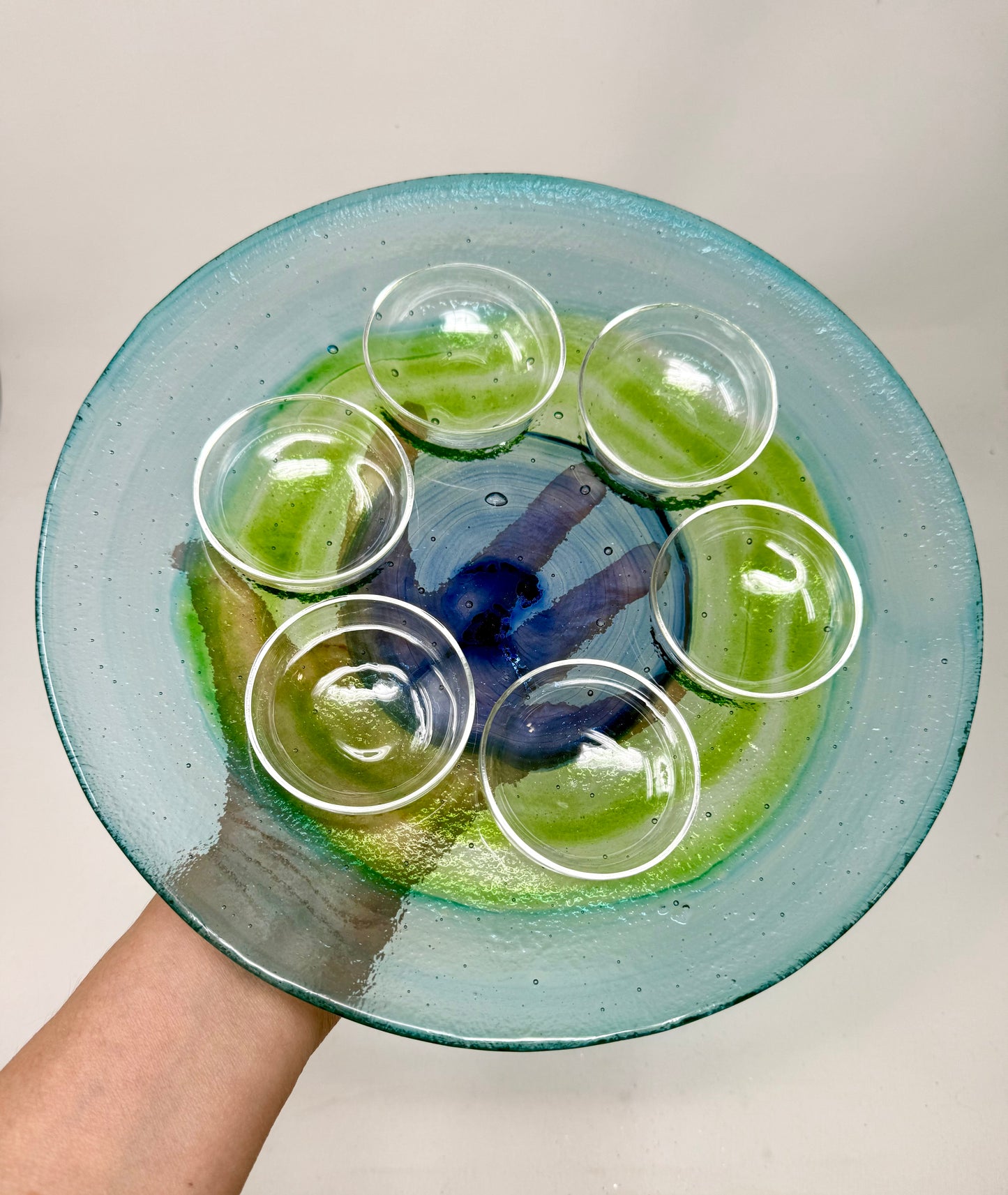 Seder Plate - Ocean colours - hand painted
