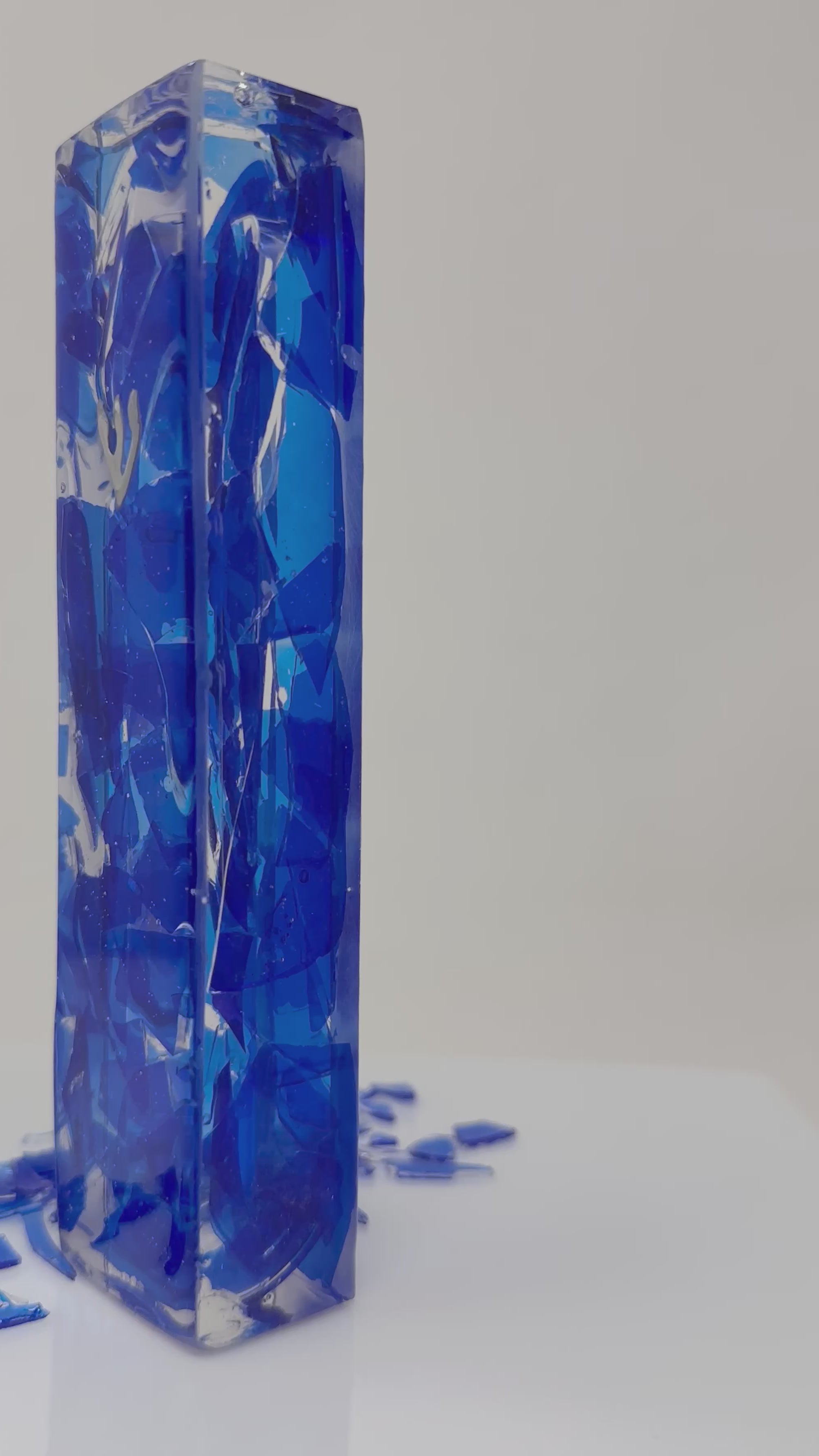 Wedding Breaking Glass Kit - Chuppah Glass Mezuzah Kit with Resin Art Piece, Jewish Wedding Gift