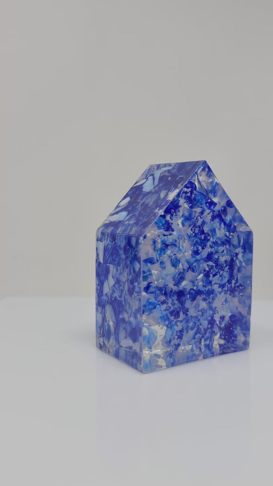 Bayit - Home - Resin sculpture made with your Chuppah glass shards