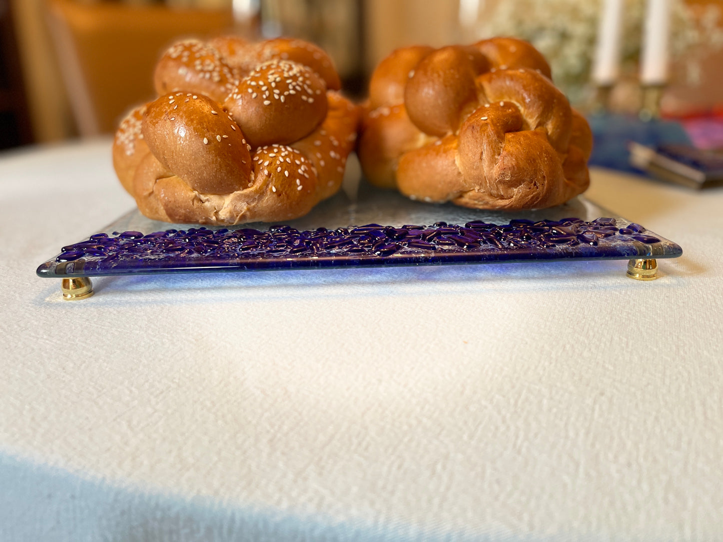 Challah Board - Personalized - Made with Chuppah Glass Shards from Your Jewish Wedding
