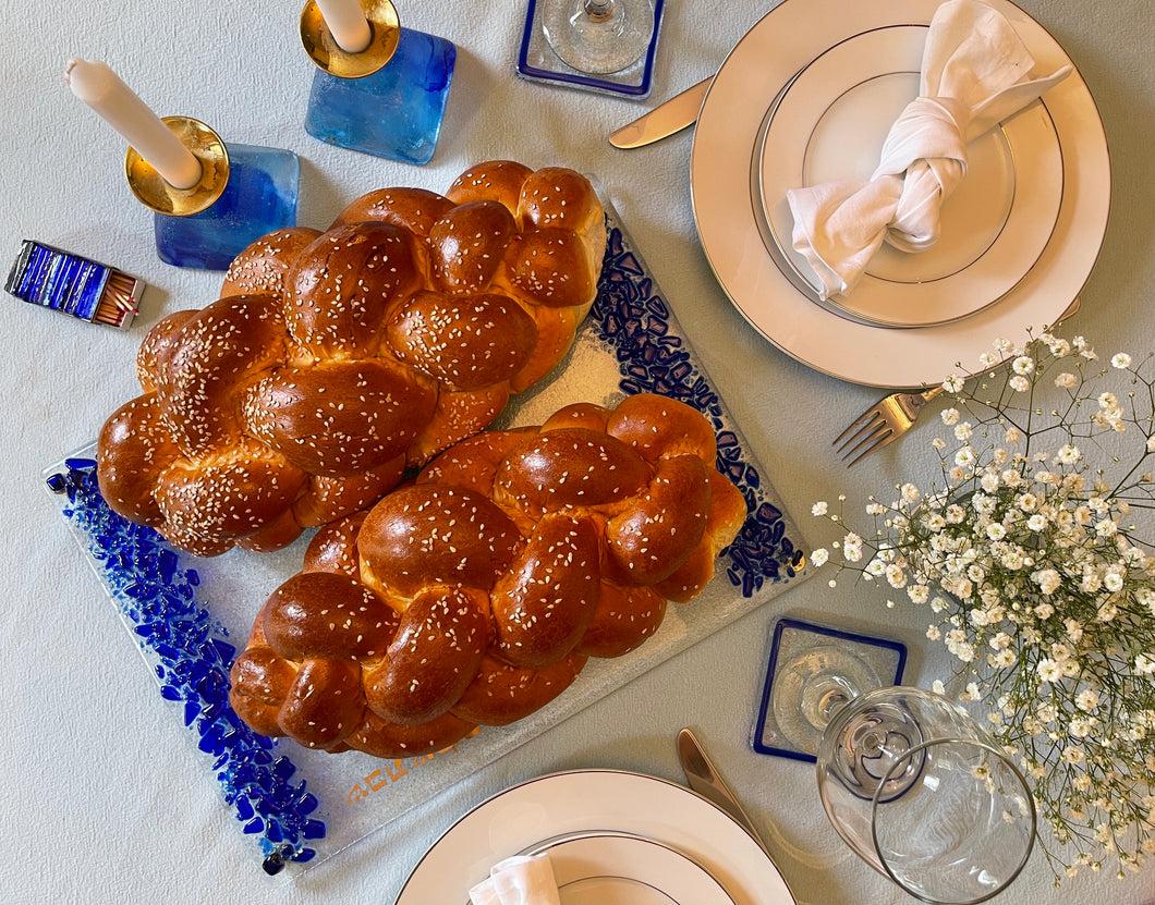 Challah Board - Personalized - Made with Chuppah Glass Shards from Your Jewish Wedding