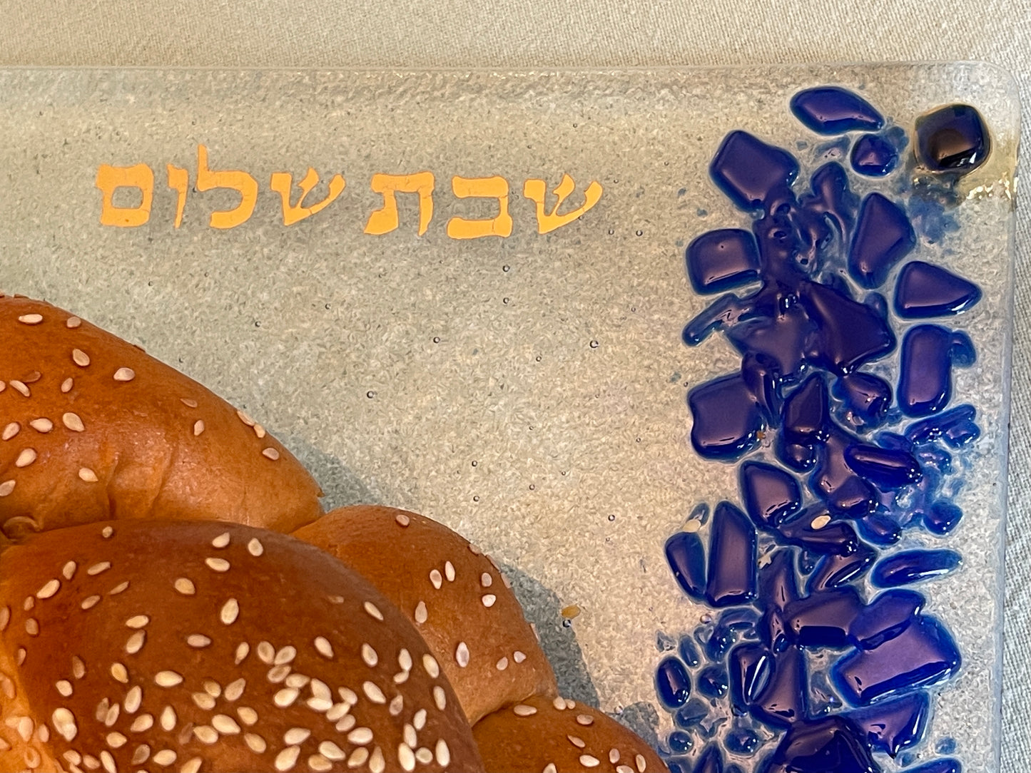 Challah Board - Personalized - Made with Chuppah Glass Shards from Your Jewish Wedding