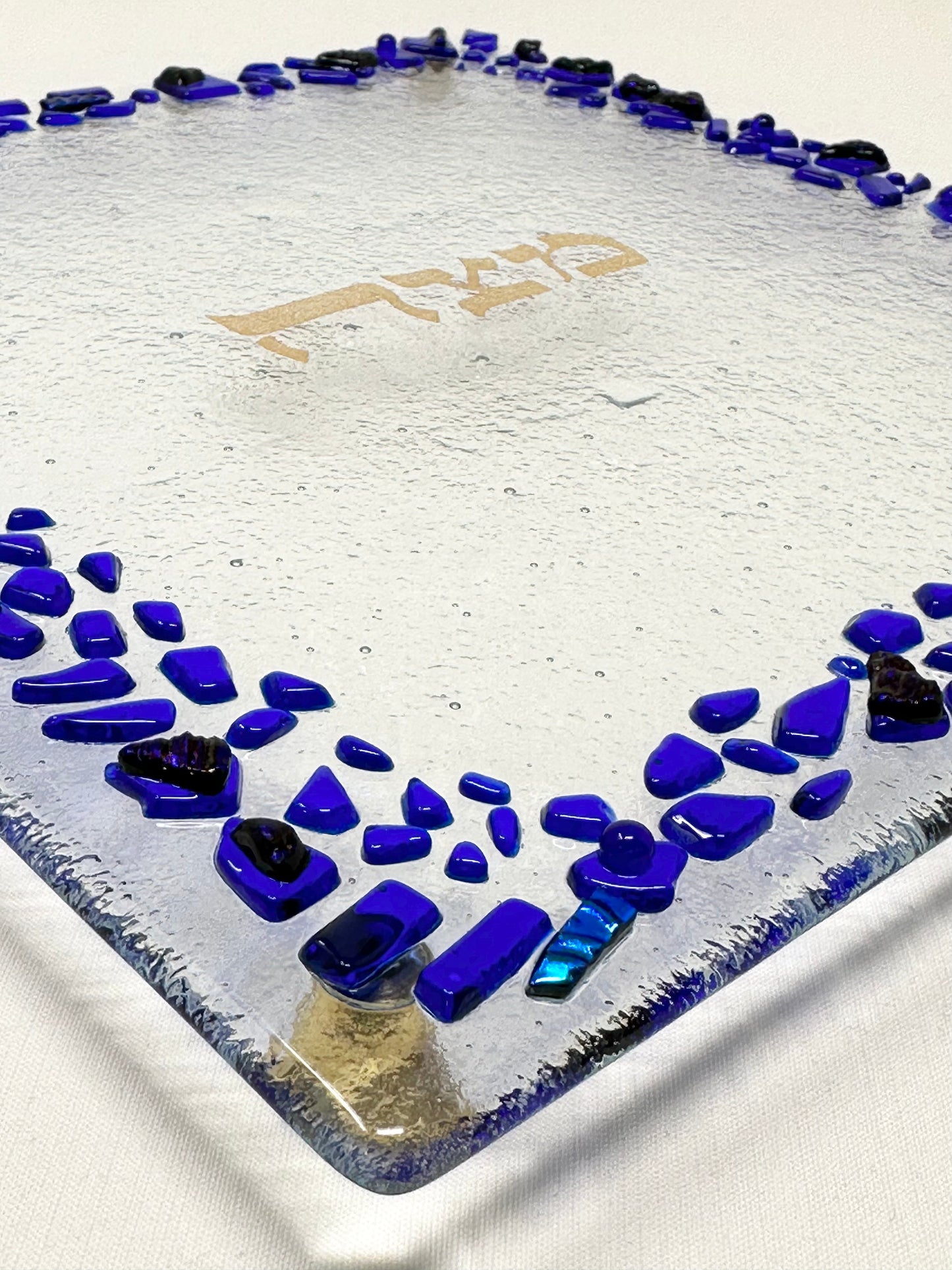 Cobalt Matzah Plate