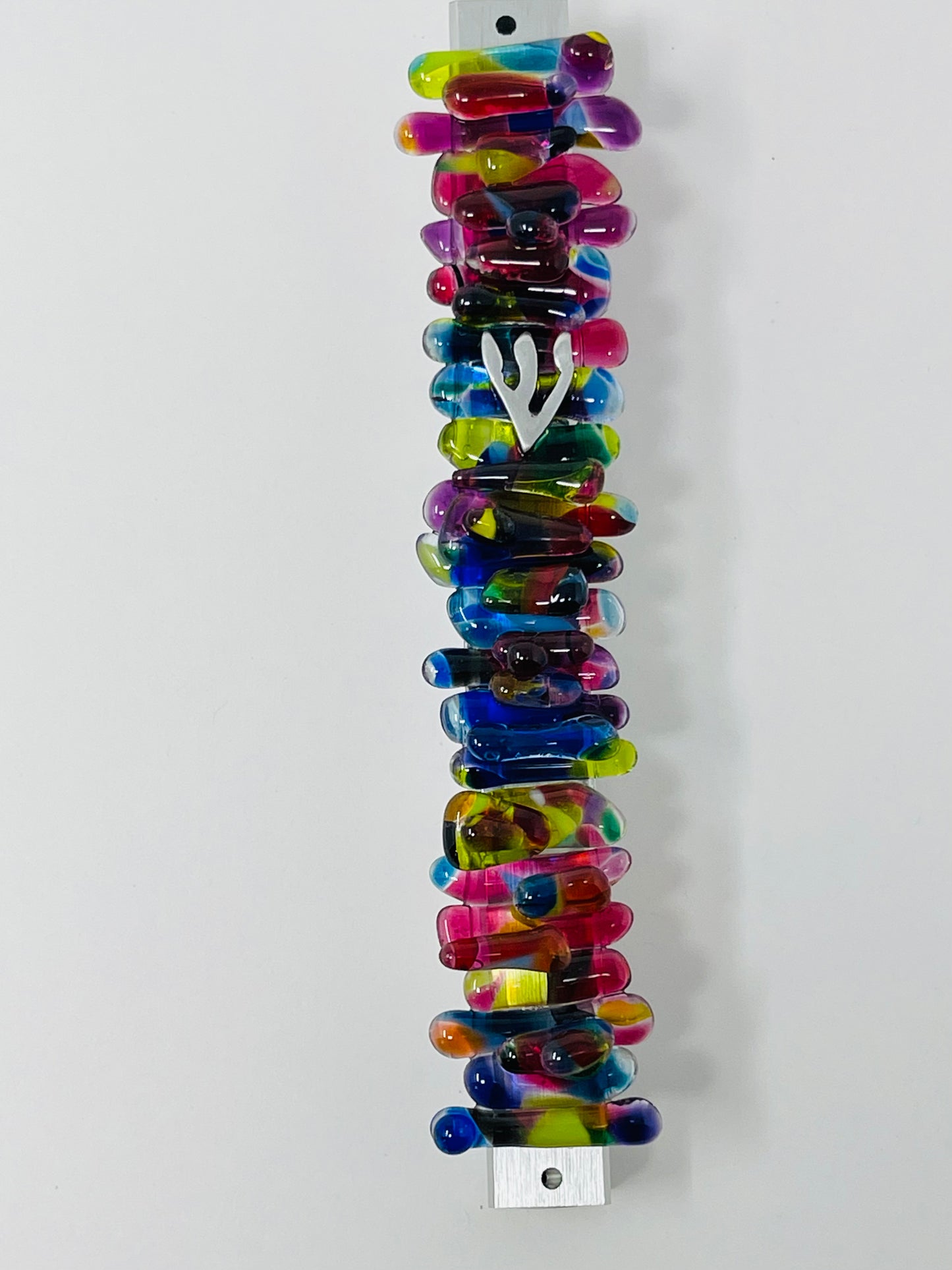 Wedding Glass Mezuzah (Horizontal Design, Made with Your Chuppah Glass shards)