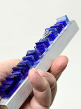 Load image into Gallery viewer, Blue and Sapphire Glass Mezuzah
