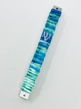 Load image into Gallery viewer, Aqua Blue Glass Mezuzah
