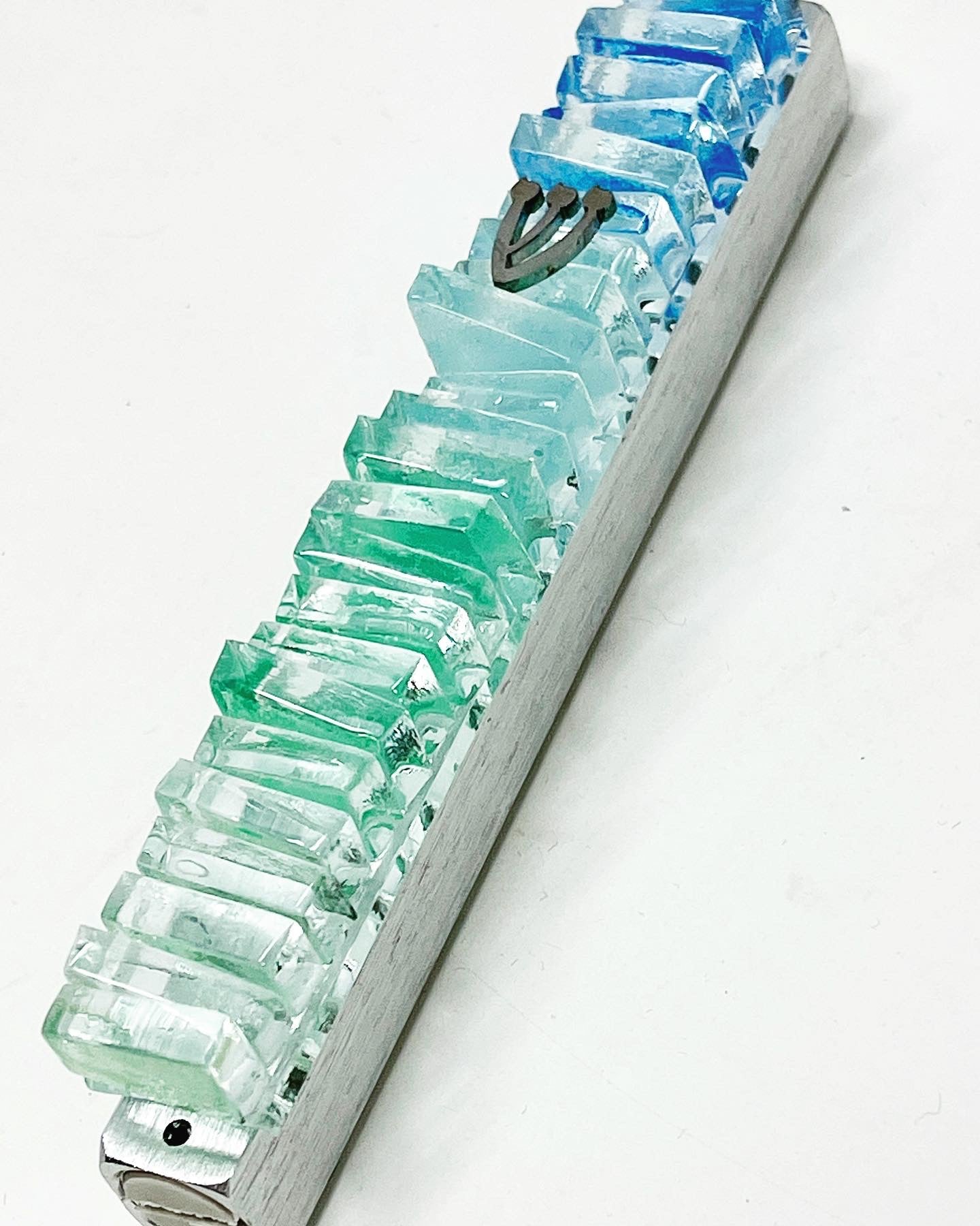 Handcrafted Glass Mezuzah | Unique Jewish Home Décor