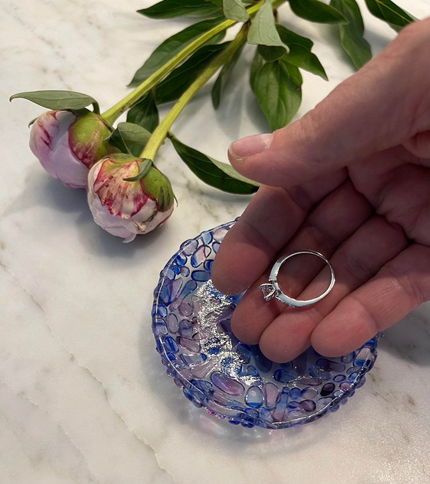Wedding Glass Ring Dish (Made with your Chuppah Glass Shards)