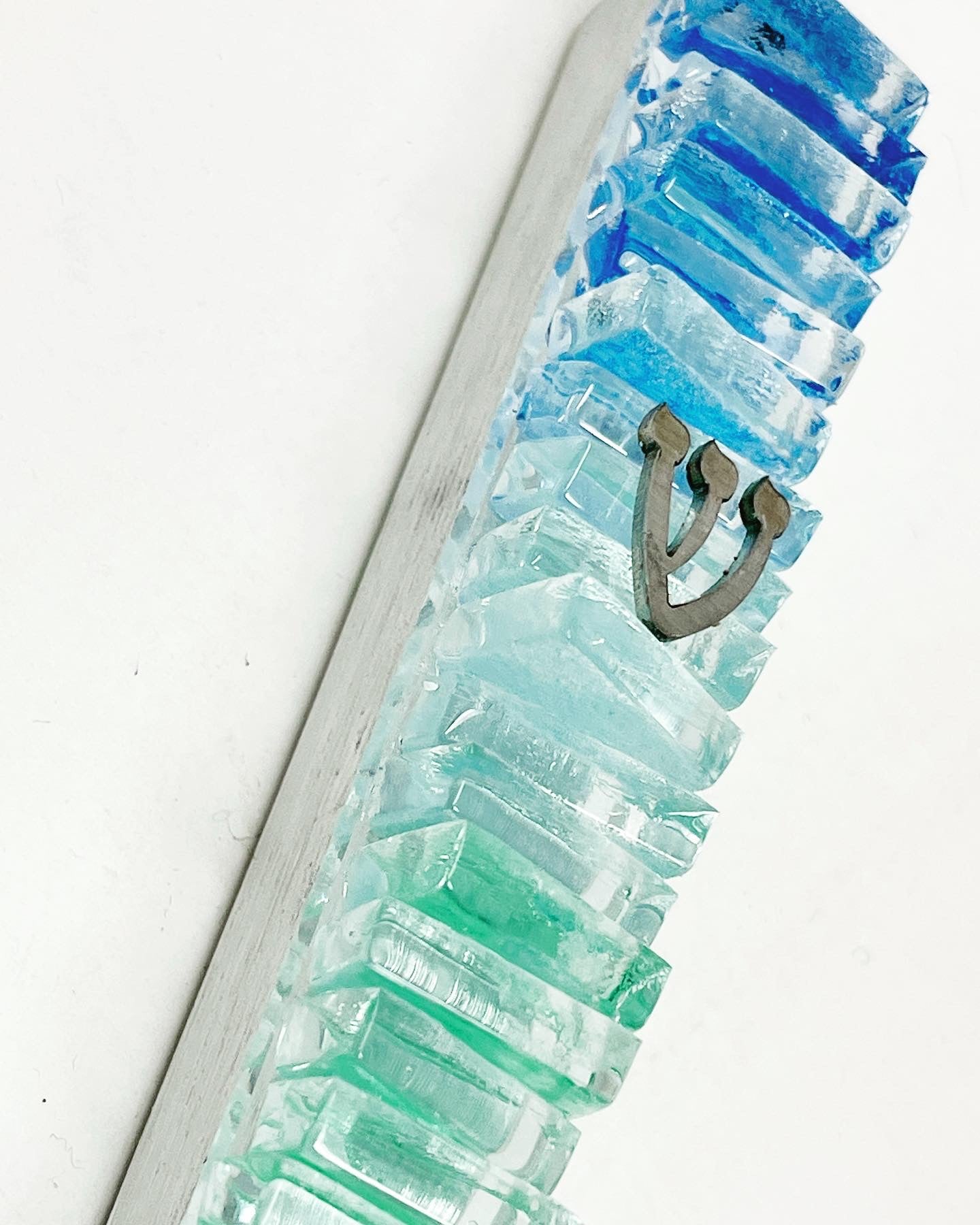 Handcrafted Glass Mezuzah | Unique Jewish Home Décor